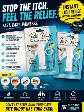 2 Bite Buddy Insect Bite Relief Tools! – 2 Pack 🦟✨